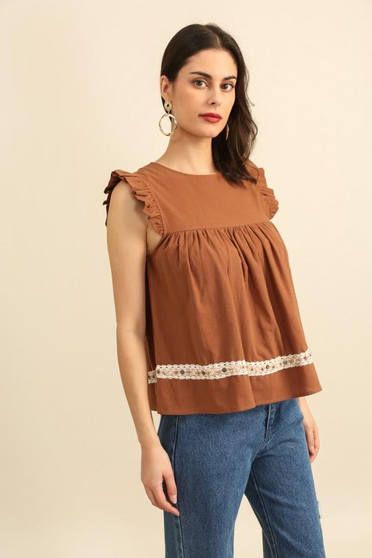 Tops Femme Camel Daphnea 32139 Efashion Paris
