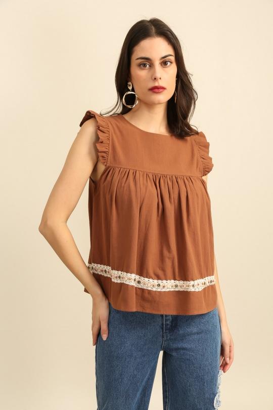 Tops Femme Camel Daphnea 32139 Efashion Paris
