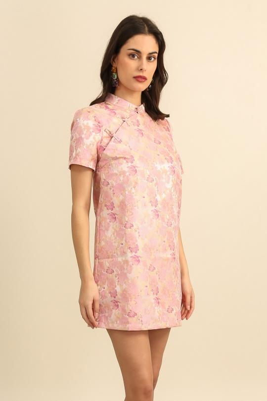 Robes courtes Femme Rose Daphnea 6036 Efashion Paris
