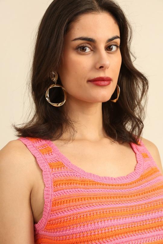 Camisetas sin mangas Mujer Yellow Daphnea A1599 Efashion Paris