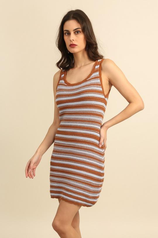 Vestidos cortos Mujer Camel Daphnea A1600 Efashion Paris