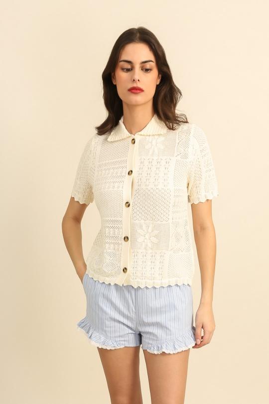 Tops Femme Blanc Daphnea A1587 Efashion Paris