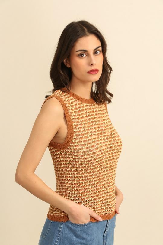 Tops Femme Camel Daphnea A1586 Efashion Paris