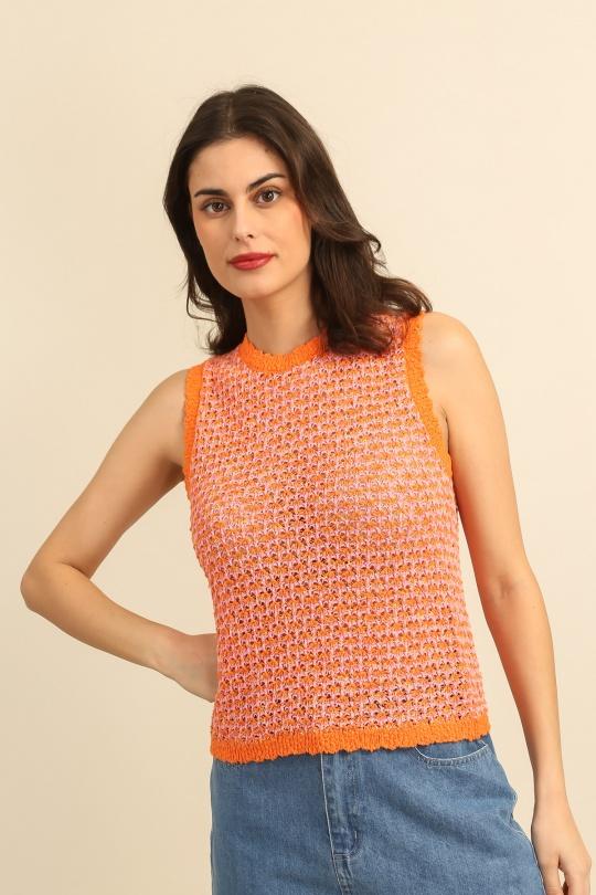 Tops Femme Orange Daphnea A1586 Efashion Paris