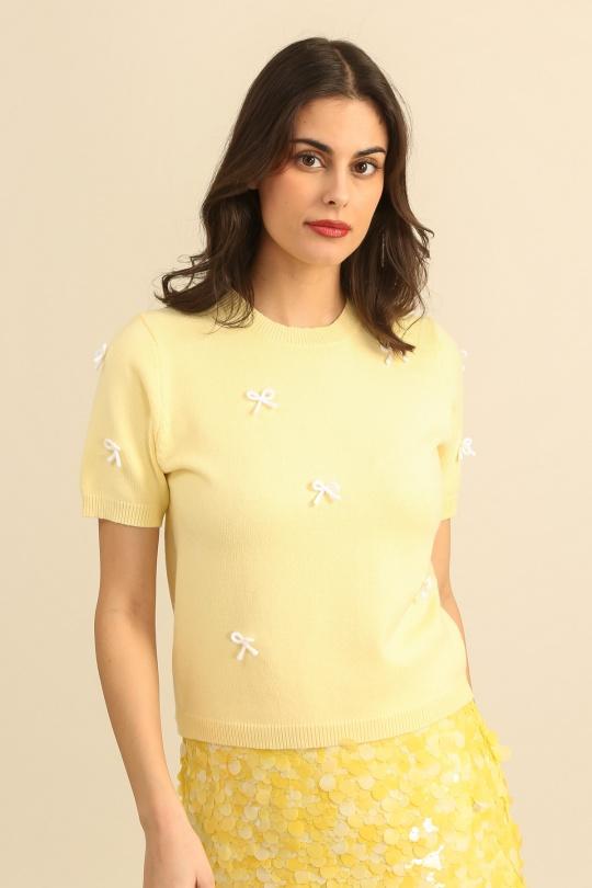 Tops Femme Jaune Daphnea A1608 Efashion Paris
