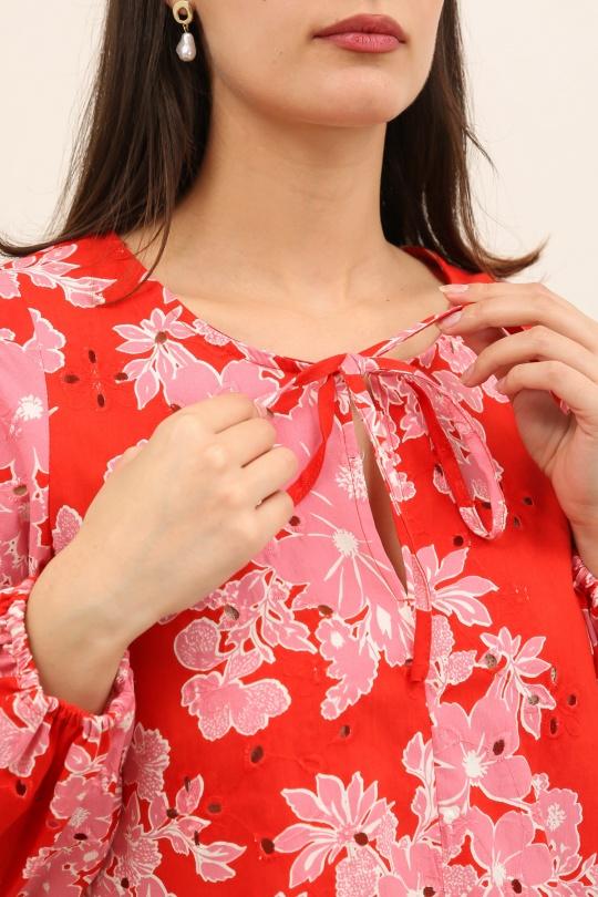 Blouses Femme Rouge Daphnea 32203 Efashion Paris