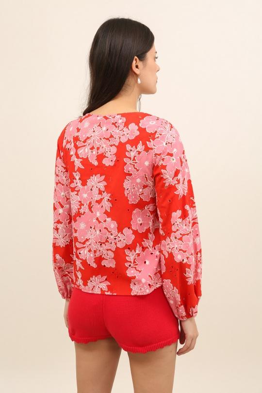 Blouses Femme Rouge Daphnea 32203 Efashion Paris