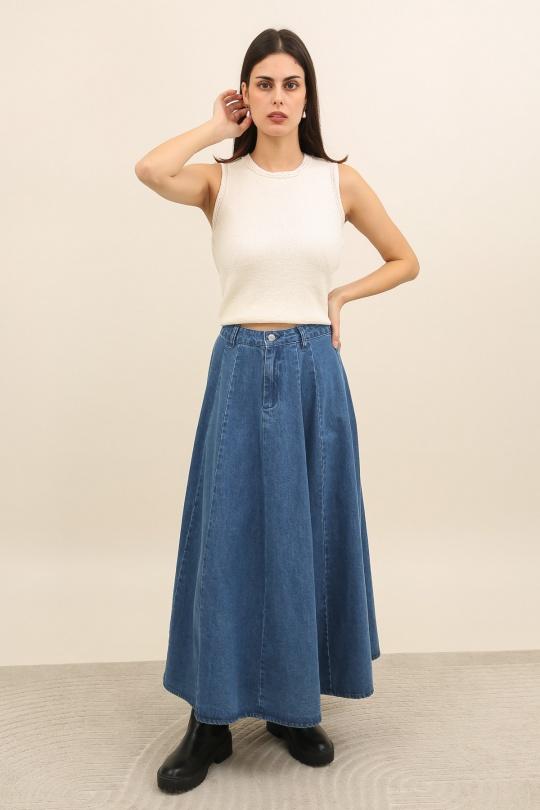 Jupes Femme Bleu foncé Daphnea 5992 Efashion Paris