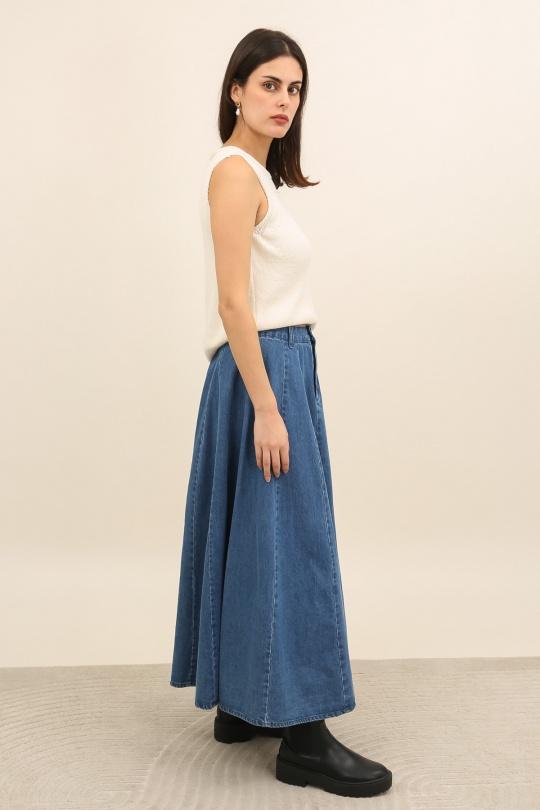 Jupes Femme Bleu foncé Daphnea 5992 Efashion Paris