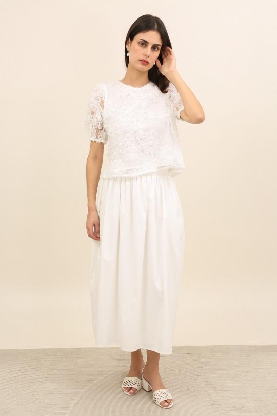 Jupes Femme Blanc Daphnea 32120 Efashion Paris