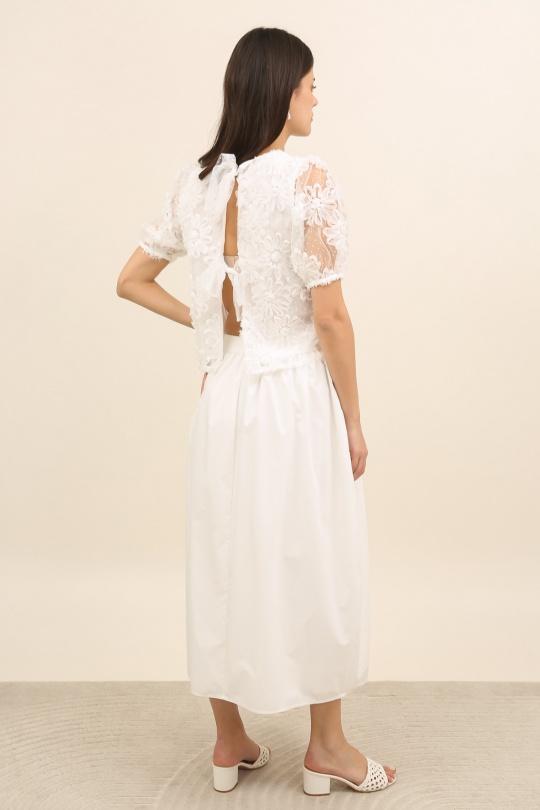 Jupes Femme Blanc Daphnea 32120 Efashion Paris