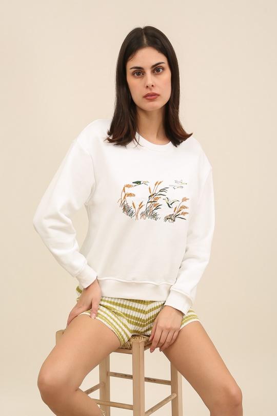 Sweats Femme Blanc Daphnea 32138 Efashion Paris