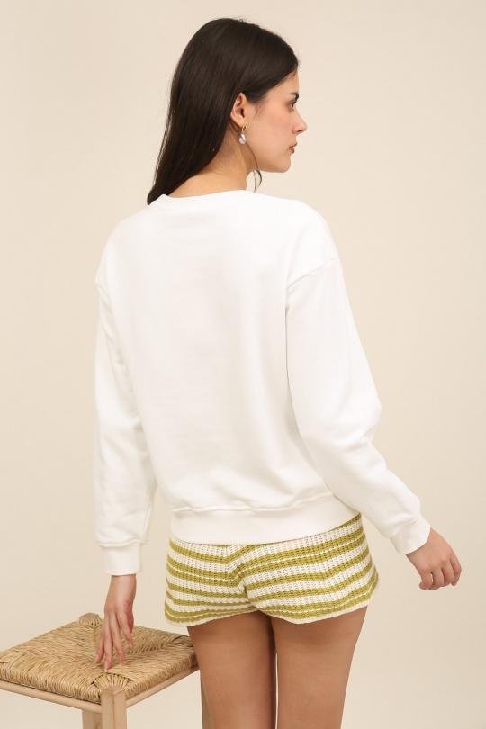 Sweats Femme Blanc Daphnea 32138 Efashion Paris