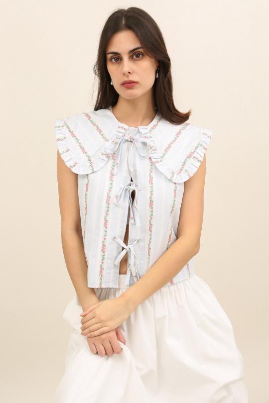 Tops Femme Bleu Daphnea 6017 Efashion Paris