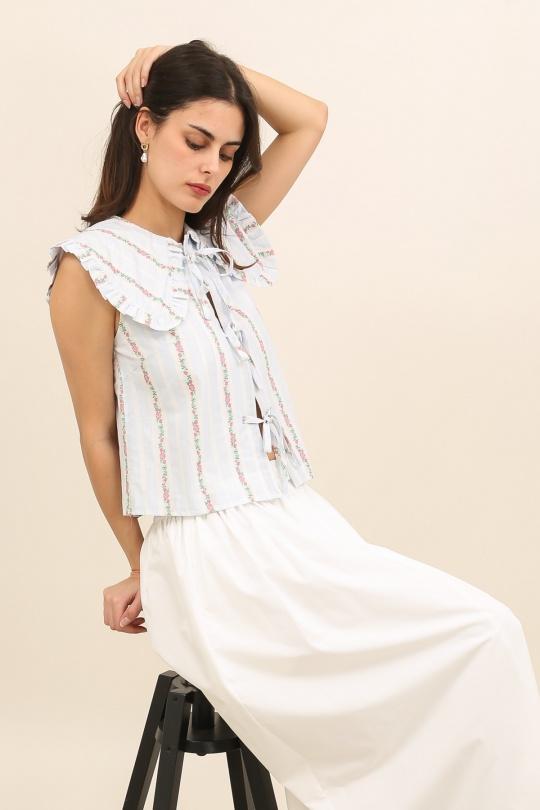 Tops Femme Bleu Daphnea 6017 Efashion Paris