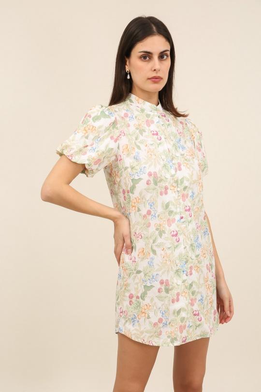 Robes courtes Femme Blanc Daphnea 6020 Efashion Paris