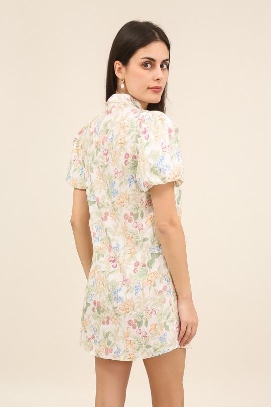 Robes courtes Femme Blanc Daphnea 6020 Efashion Paris