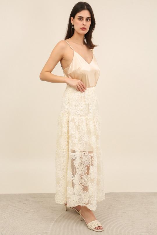 Jupes Femme Beige Daphnea 32161 Efashion Paris