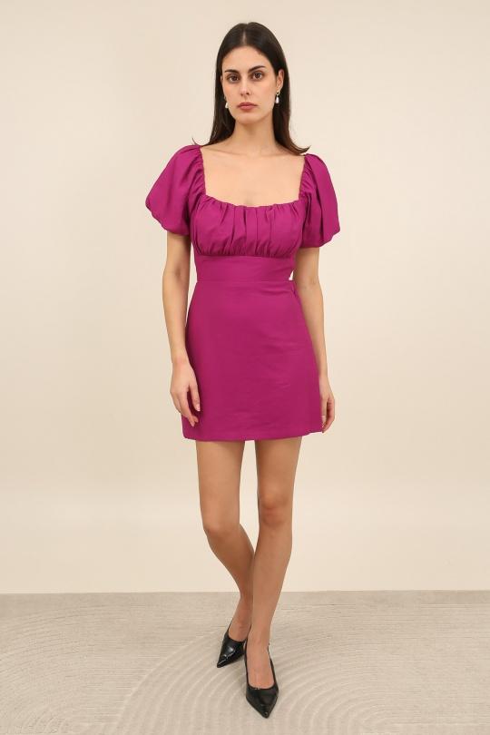 Robes courtes Femme Fuschia Daphnea 6027 Efashion Paris