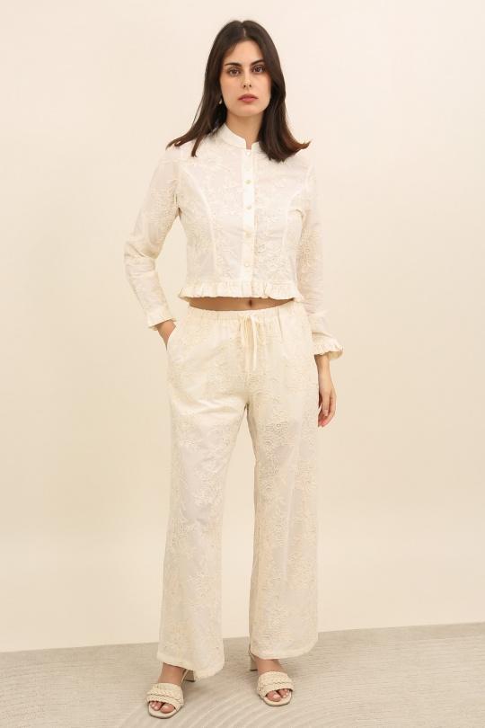 Pantalons Femme Beige Daphnea 32165 Efashion Paris