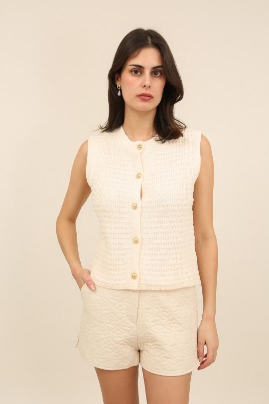 Gilets Femme Rouille Daphnea A1581 Efashion Paris