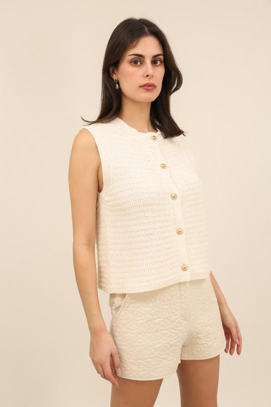 Gilets Femme Rouille Daphnea A1581 Efashion Paris