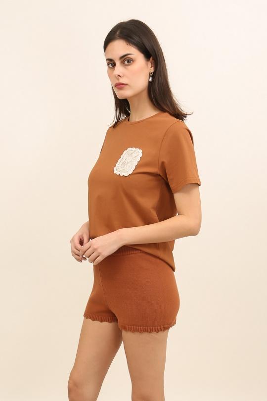 Shorts Femme Rouge Daphnea A1583 Efashion Paris