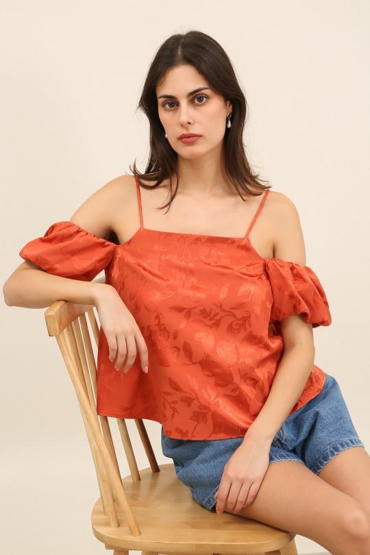 Tops Femme Rouille Daphnea 32170 Efashion Paris
