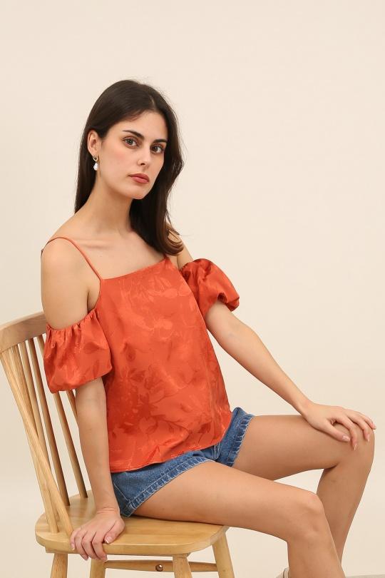 Tops Femme Rouille Daphnea 32170 Efashion Paris