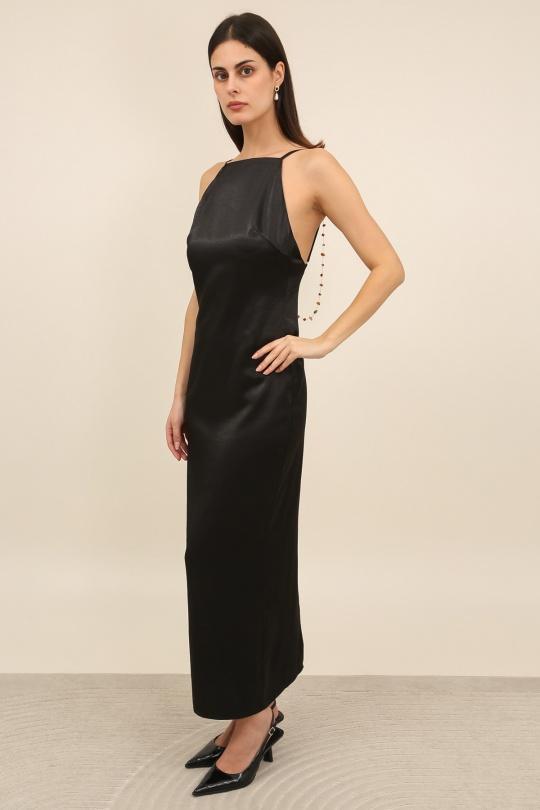 Robes longues Femme Noir Daphnea 6059 Efashion Paris