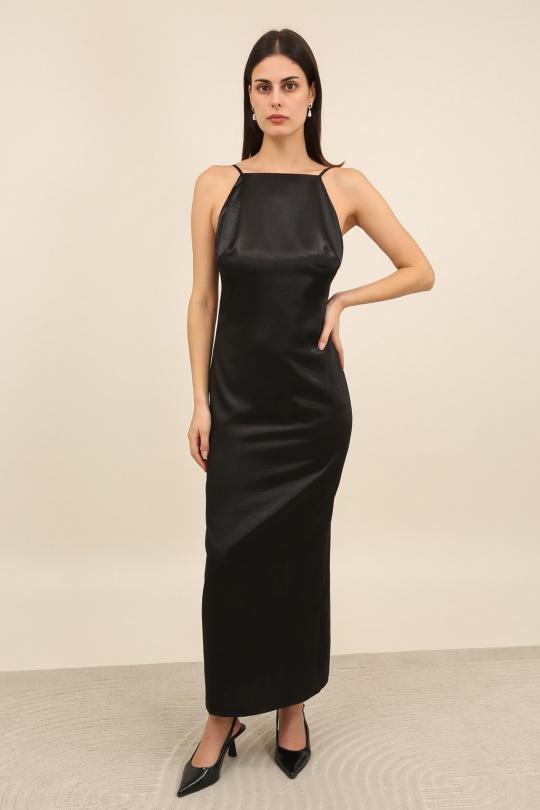 Robes longues Femme Noir Daphnea 6059 Efashion Paris