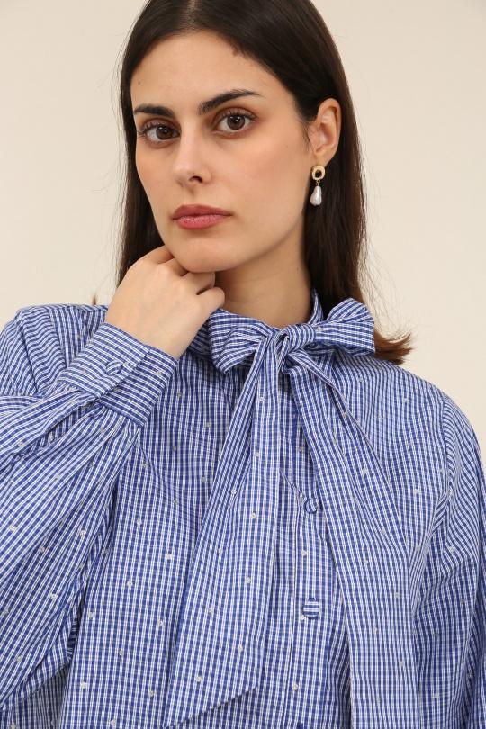 Robes courtes Femme Bleu Daphnea 6061 Efashion Paris