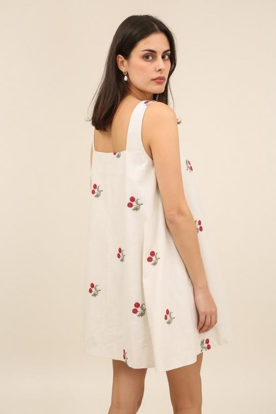 Vestidos cortos Mujer Beige Daphnea 6067 Efashion Paris