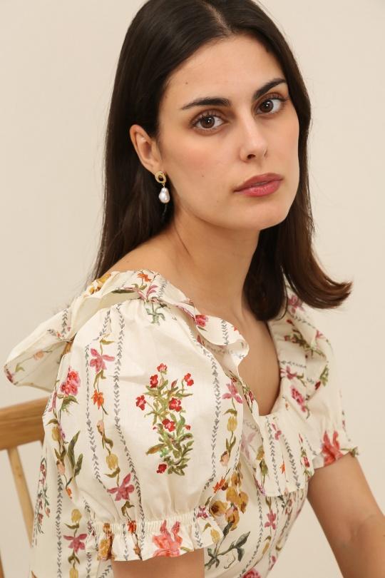 Robes longues Femme Beige Daphnea 6076 Efashion Paris