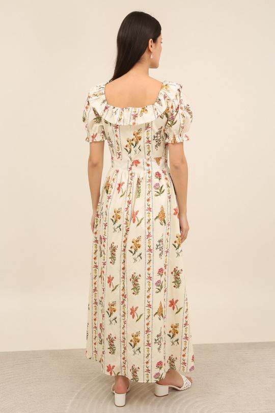 Robes longues Femme Beige Daphnea 6076 Efashion Paris