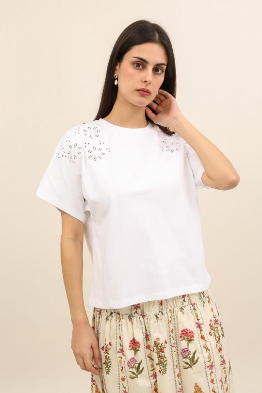 T-shirts Femme Vert Daphnea 32190 Efashion Paris