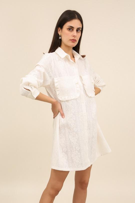 Robes courtes Femme Blanc Daphnea 32198 Efashion Paris