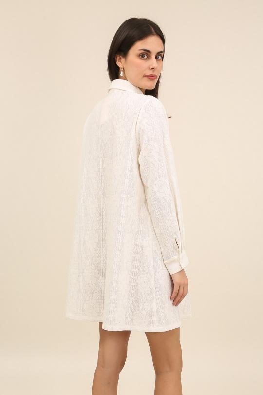Robes courtes Femme Blanc Daphnea 32198 Efashion Paris