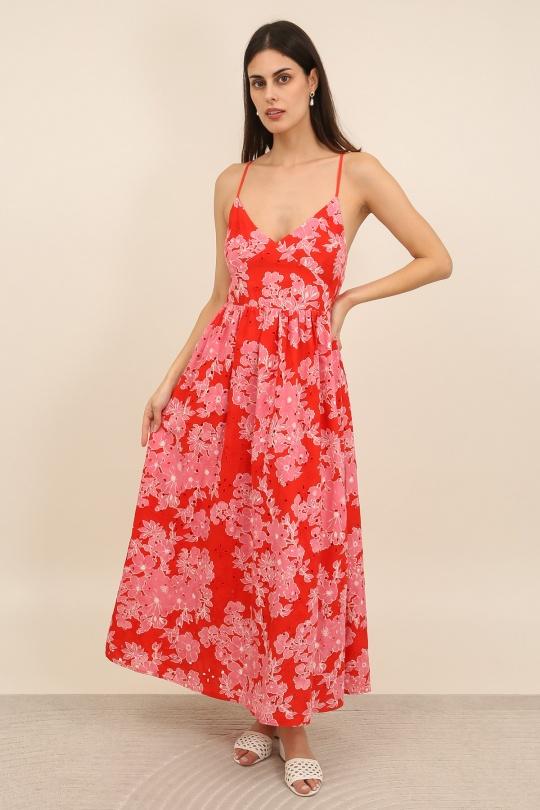 Robes longues Femme Rouge Daphnea 32206 Efashion Paris