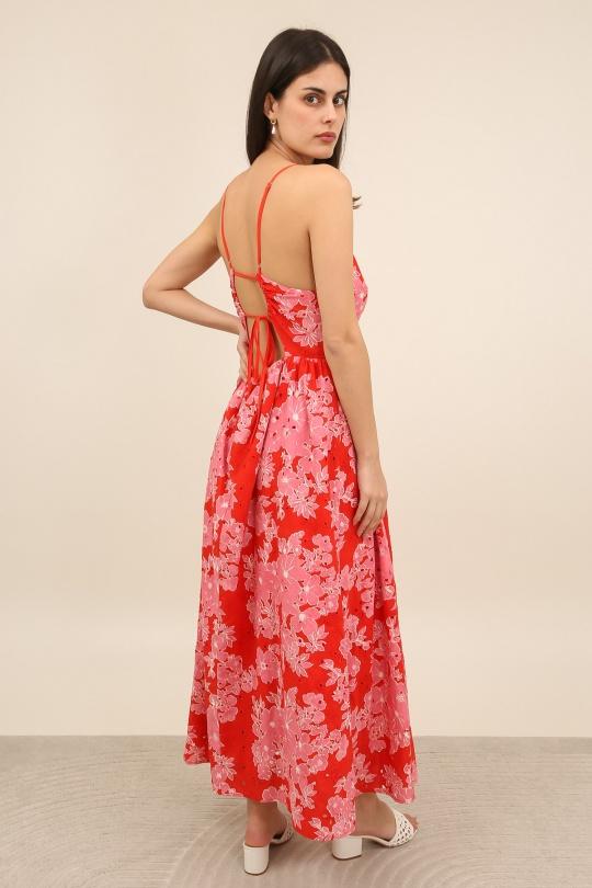 Robes longues Femme Rouge Daphnea 32206 Efashion Paris