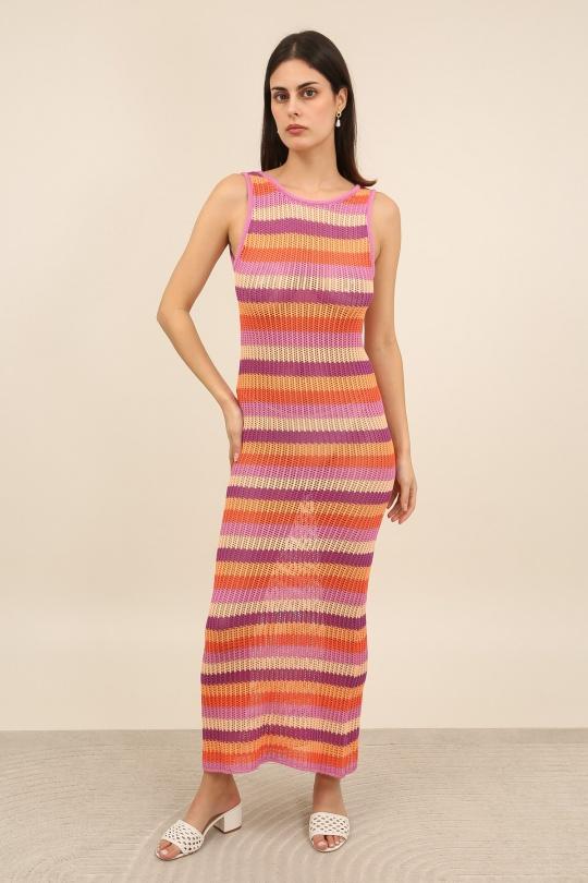 Vestidos largos Mujer Pink Daphnea A1598 Efashion Paris