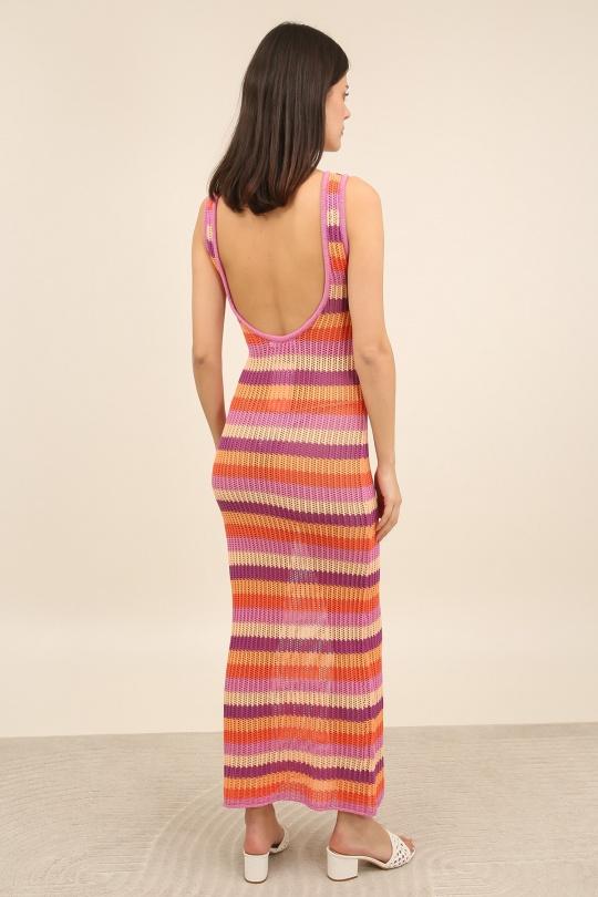 Vestidos largos Mujer Pink Daphnea A1598 Efashion Paris