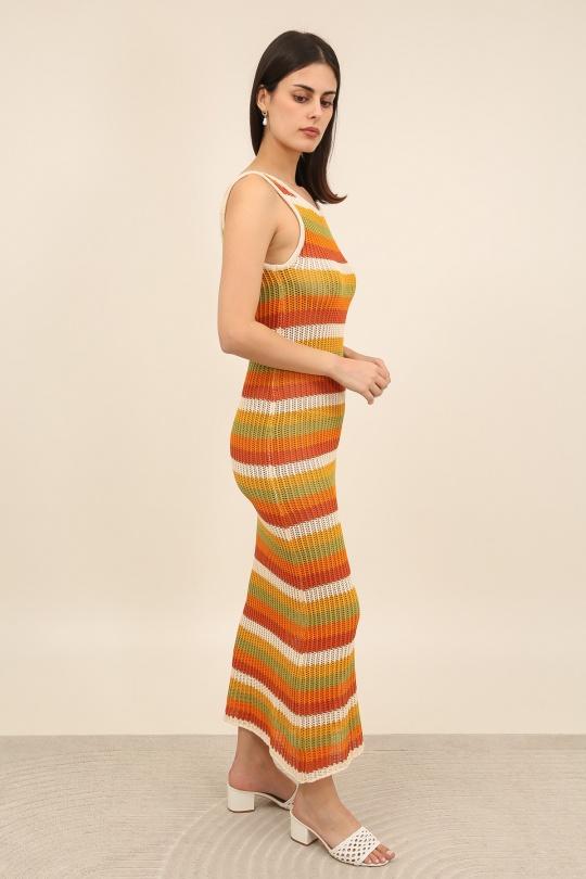 Vestidos largos Mujer Pink Daphnea A1598 Efashion Paris