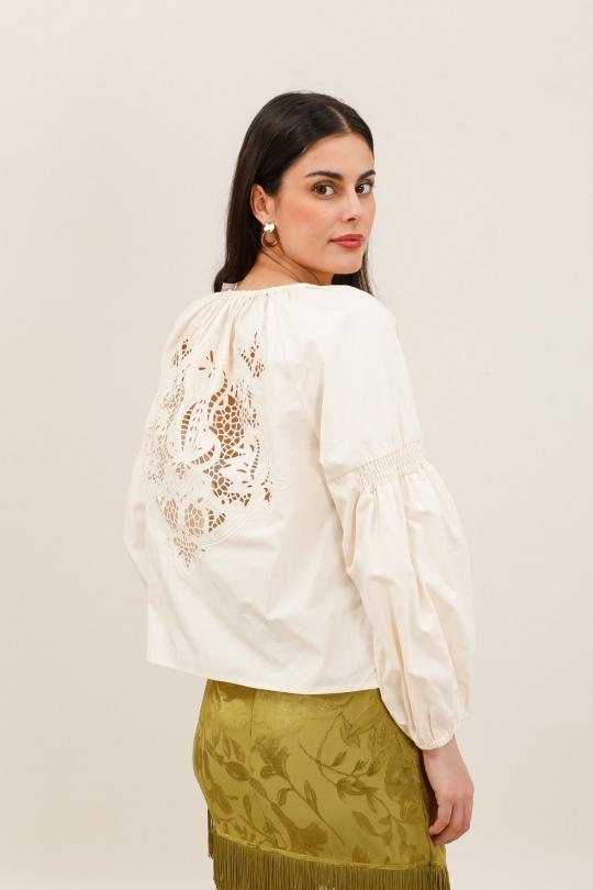 Blouses Femme Beige Daphnea 6078 Efashion Paris