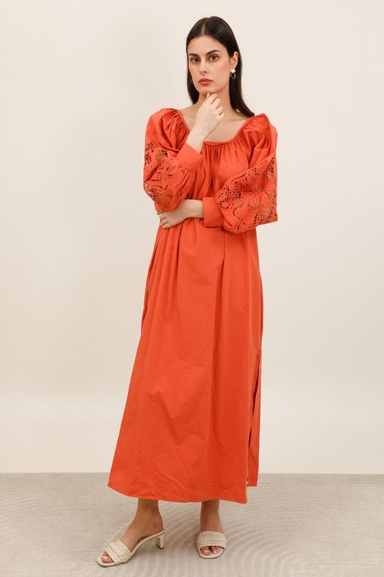 Robes longues Femme Rouille Daphnea 6080 Efashion Paris