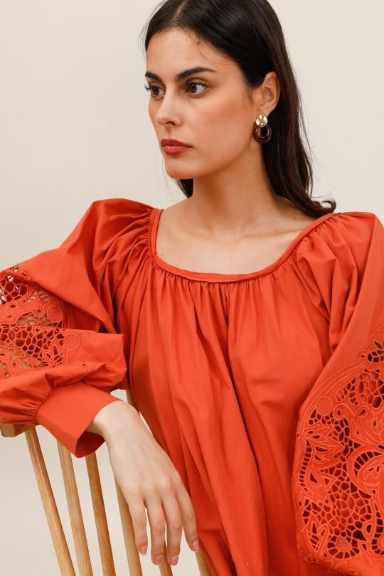 Robes longues Femme Rouille Daphnea 6080 Efashion Paris