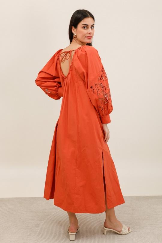 Robes longues Femme Rouille Daphnea 6080 Efashion Paris