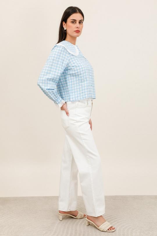 Pantalons Femme Blanc Daphnea 6083 Efashion Paris