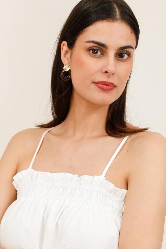 Robes longues Femme Blanc Daphnea 32209 Efashion Paris