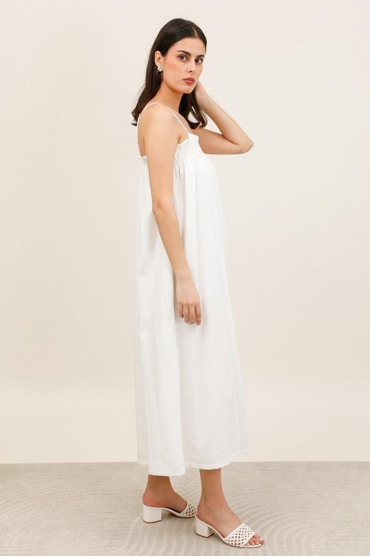 Robes longues Femme Blanc Daphnea 32209 Efashion Paris